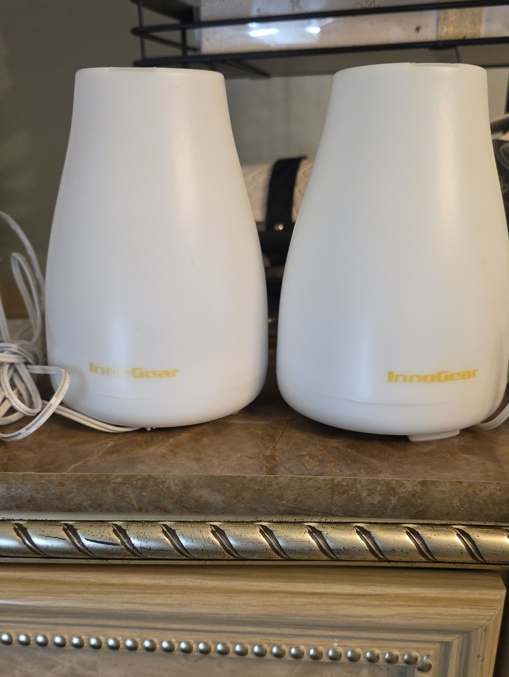 White Ultrasonic Essential Oil Diffuser - Pair